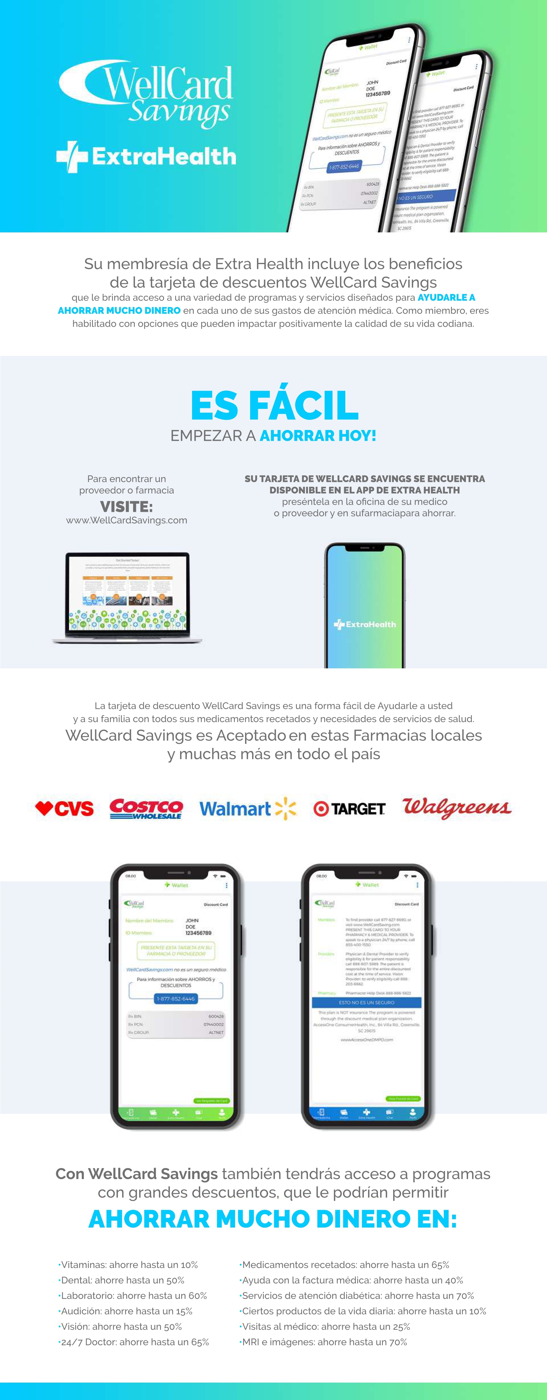 Wellcard wellcard spanish – Extra Health